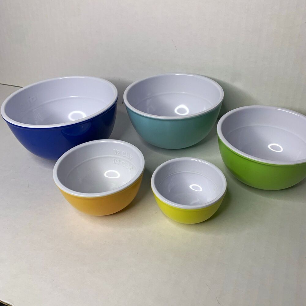 Prepology 5pc Nesting Measuring Bowl Set Multicolor Melamine